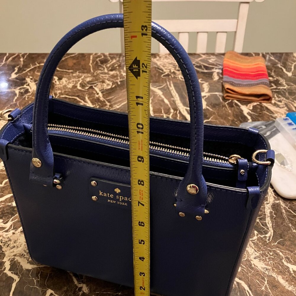 Kate Spade Blue Leather Handbag (Tote or Shoulder Bag) - Picture 12 of 14